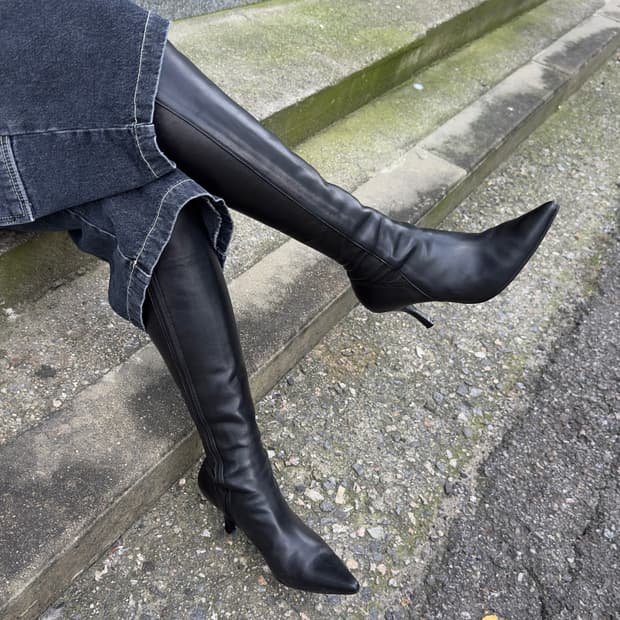 00s 카메오 이탈리아 가죽 스틸레토 부츠