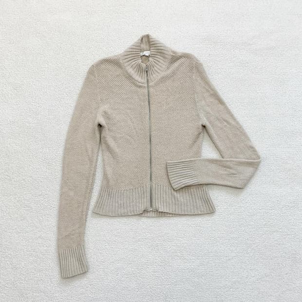 kookai 뮤트라떼 보들 여리핏 니트 집업