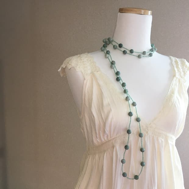 민트볼 레이어드 롱목걸이