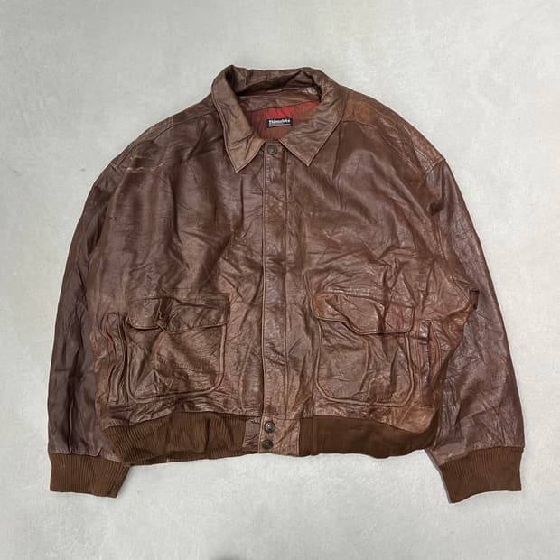 리얼레더 봄버자켓 s09066