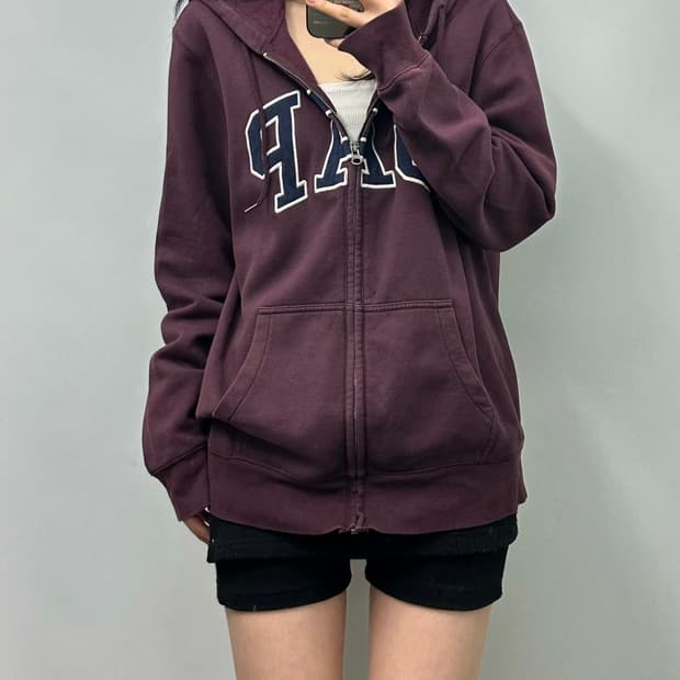 Gap 갭 버건디 후드집업