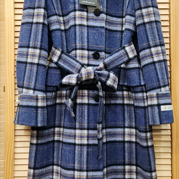 (새상품)에고이스트 체크 싱글 핸드메이드코트