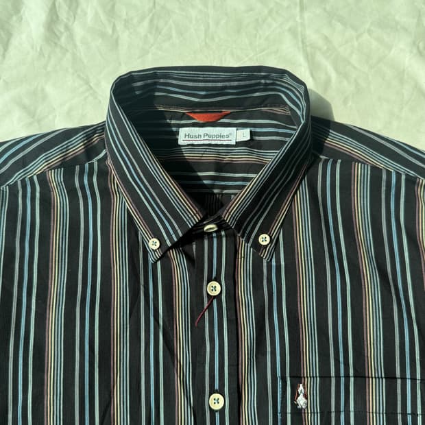 블랙 스트라이프 셔츠