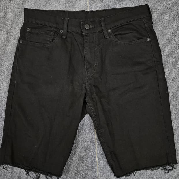 리바이스 511 W32 레드탭 하프 데님 블랙 팬츠