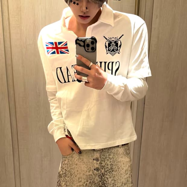 브리티시 레이어드 카라 롱슬리브