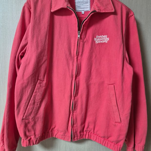 위캔더스 데님 핑크   집업 카라점퍼  남성 M