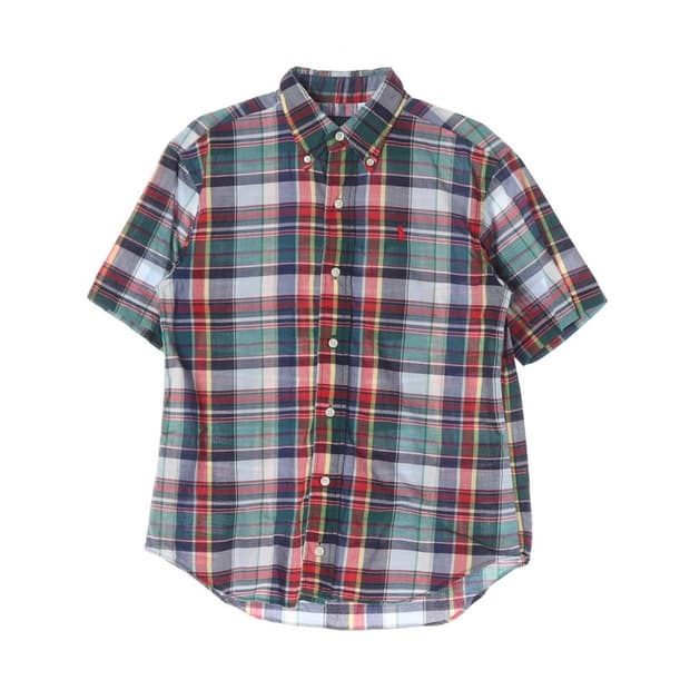 폴로 랄프로렌 키즈 멀티 체크 반팔 셔츠 140