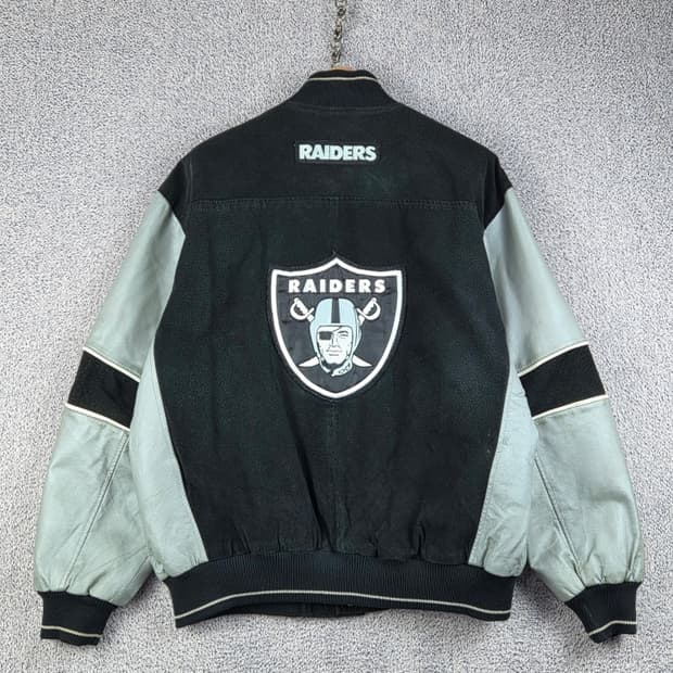 NFL 오클랜드 레이더스 스웨이드 가죽 자켓 ( L ) / 13206