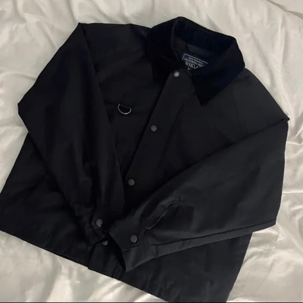 (XL) 후아유 숏 헌팅 자켓 블랙