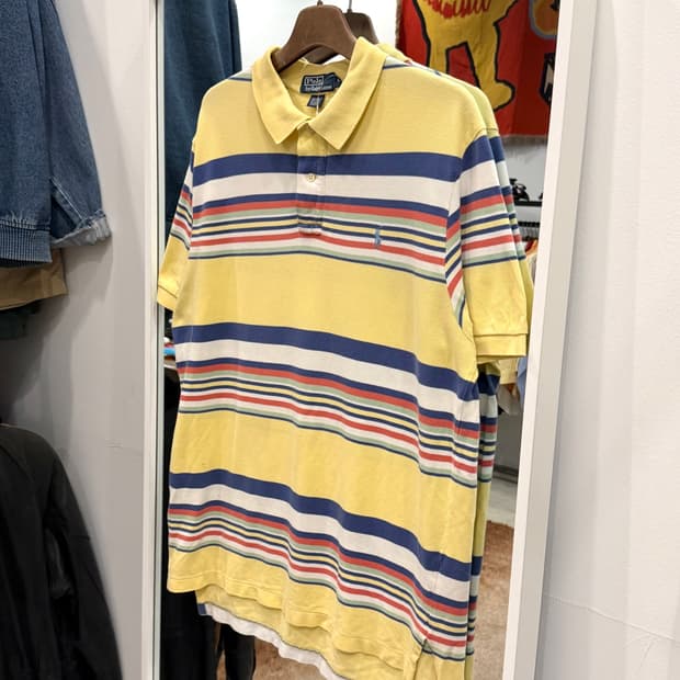 00s Polo RL 폴로 랄프로렌 스트라이프 pk 반팔 티셔츠