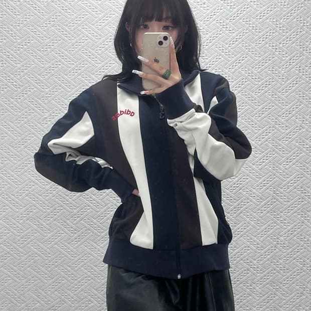 아디다스 올드스쿨 레트로 스트라이프 져지 집업 105 C10776