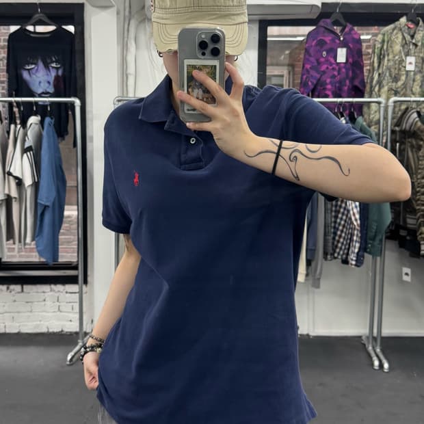 폴로 랄프로렌 레드 포니 PK 티셔츠