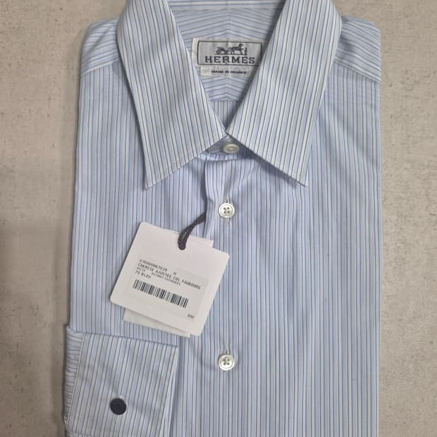 에르메스 블루 스트라이프 셔츠 새상품(정품)