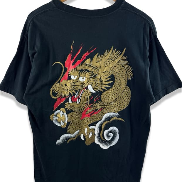 JPN 오리엔탈 드래곤 프린팅 티셔츠2483