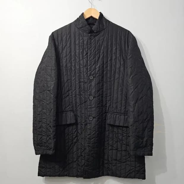 DKNY 남성 블랙 퀼팅 코트 105