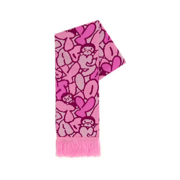 (오더) 베이프 베이비마일로 25FW 머플러 스카프 핑크