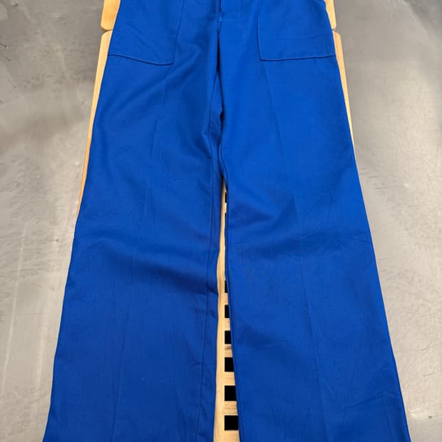1980s WASHED BLUE DRESS 프렌치 슬랙스 워크팬츠
