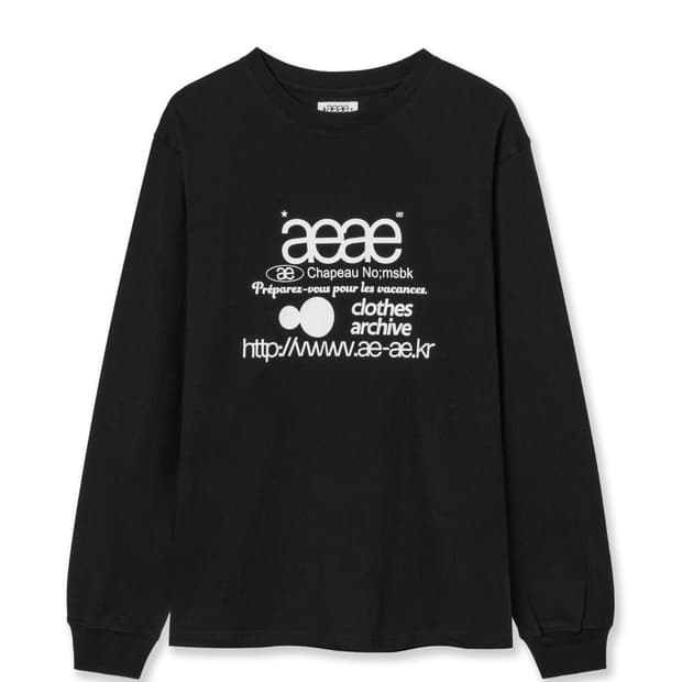 aeae WEB LOGO L/S [BLACK]