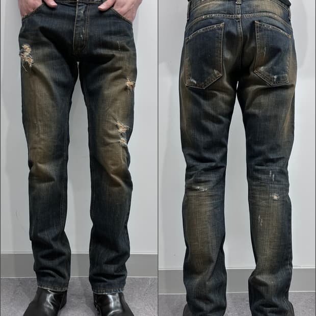 돌체앤가바나 웜 페이딩 슬림 데님