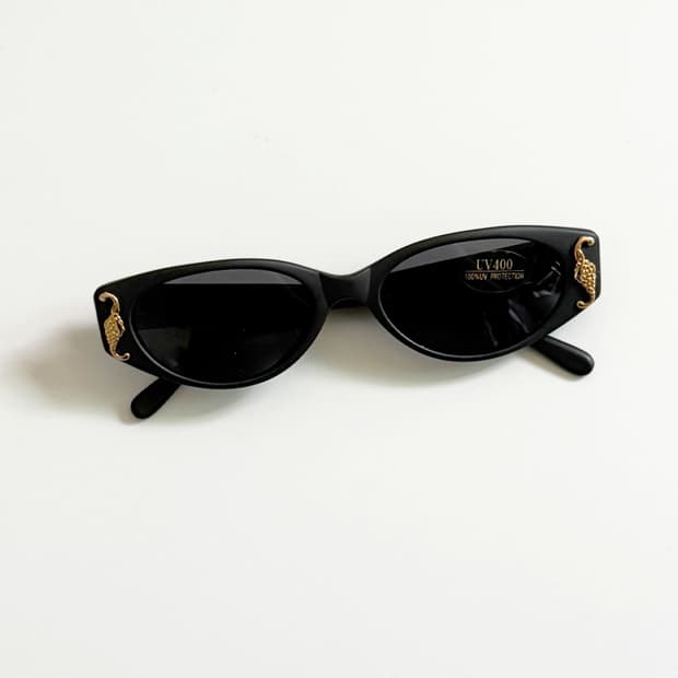 90s 일본제 맷블랙 볼드 스퀘어 빈티지 선글라스