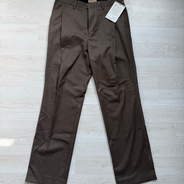 마틴플랜 브라운 원턱 바지 50사이즈 
