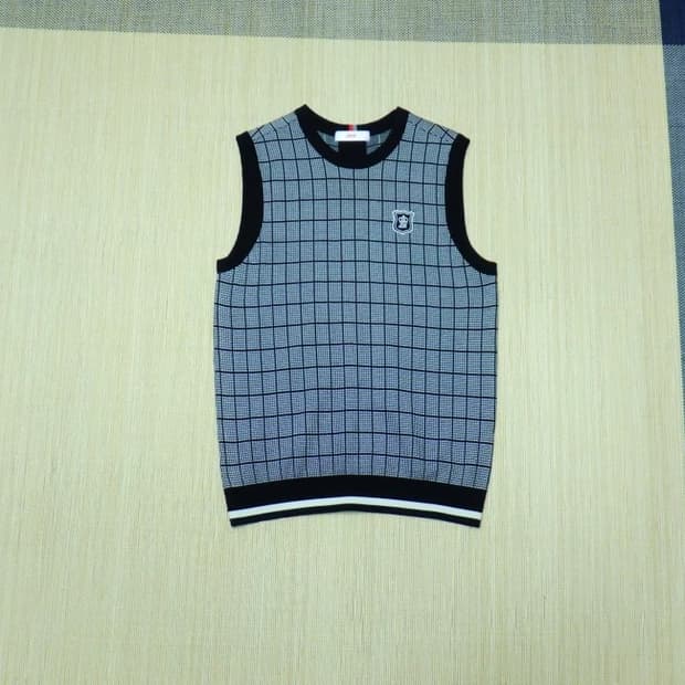 (M/95) JDX 골프 사각 체크패턴 스웨터 베스트