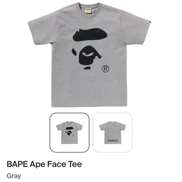 베이프 반팔 BAPE Ape Face Tee