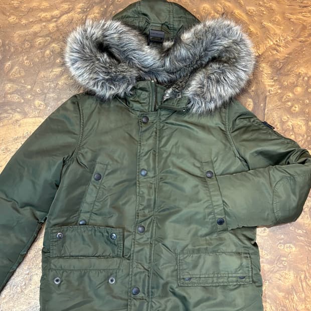 Calvin Klein Jeans 캘빈클라인진스 후드퍼 야상 패딩 M