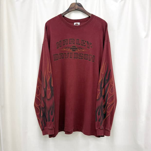 할리데이비슨 빈티지 플레임 롱슬리브