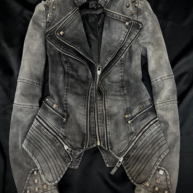 [SHALANG]00’s Rare Design Zip&Stud Detai