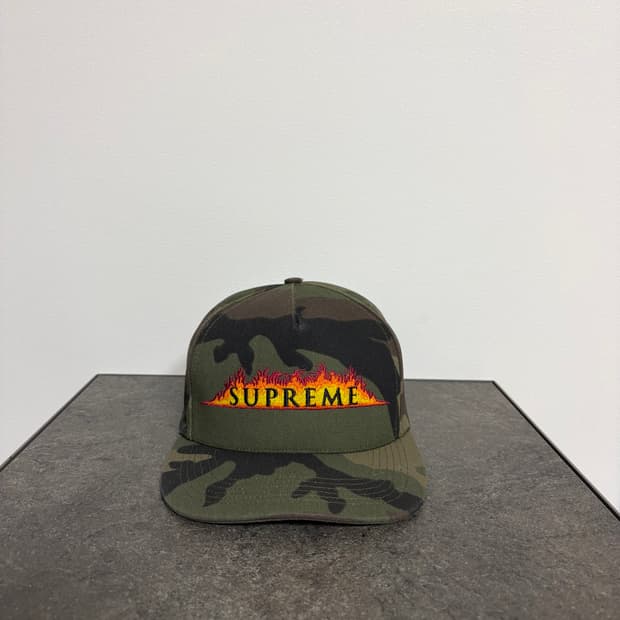 (OS) 슈프림 6패널 볼캡 모자 아마겟돈 우드랜드 카모