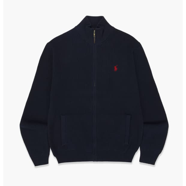 폴로 코튼 니트 집업 L사이즈