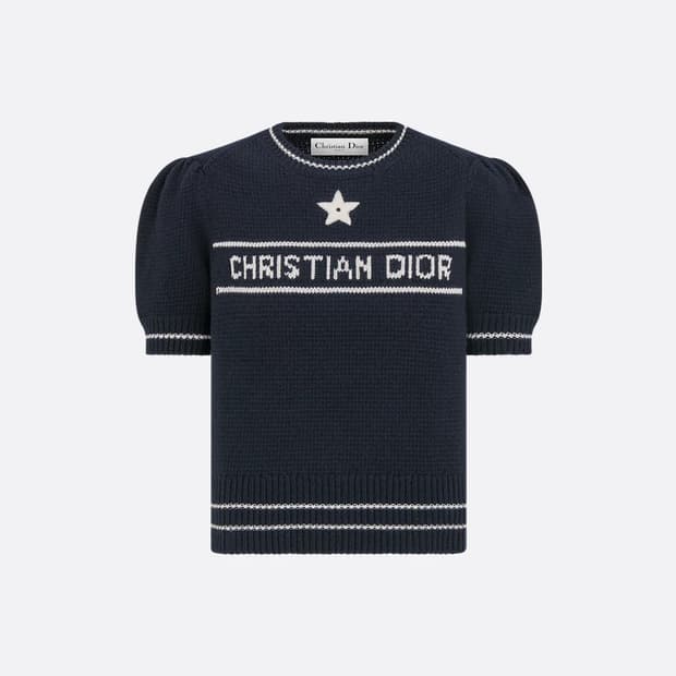 디올 크리스찬 디올 니트 반소매 스웨터 반팔티