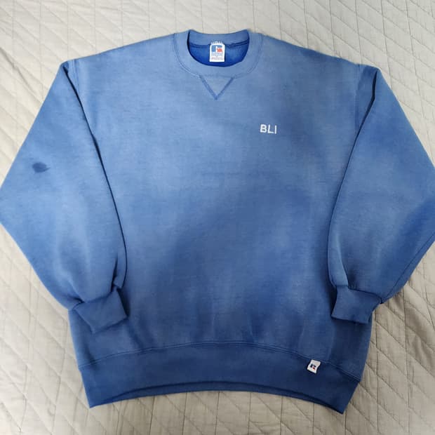 [XL] 90s 러셀 애슬레틱 BLI 페이디드 블루 빈티지 맨투맨