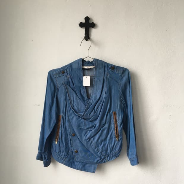 Drape cotton jacket