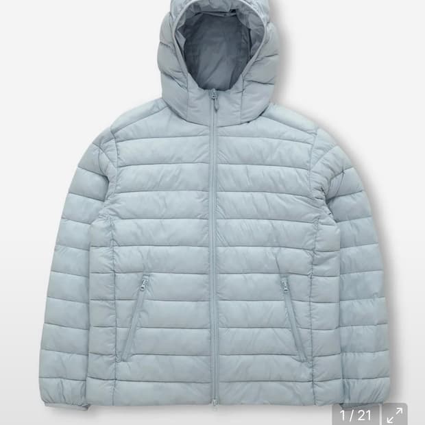 스파오 경량패딩 페일블루