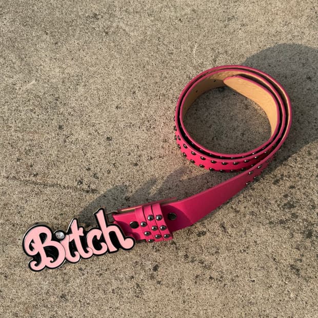 Vintage pink belt