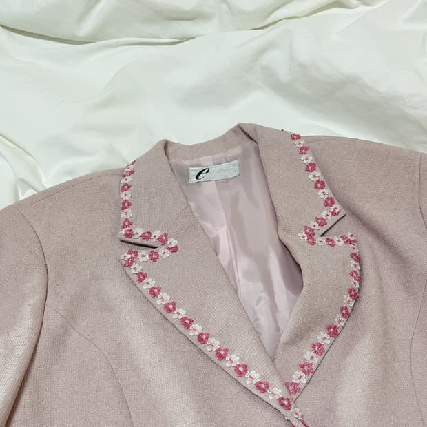 빈티지 ) 블라썸 크롭자켓