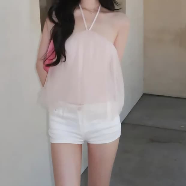 낫유어로즈 에이프릴 탑 핑크 새상품