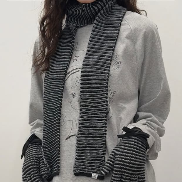 타입서비스 Blended Scarf [Black]