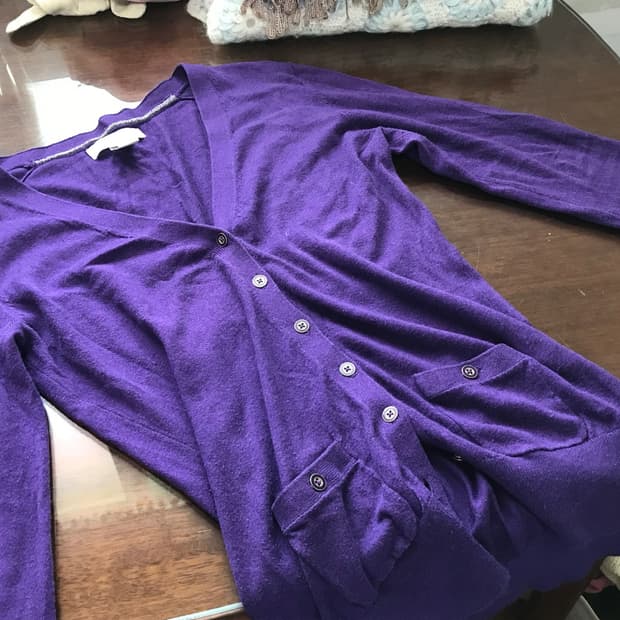 banana Republic purple cd cardigan