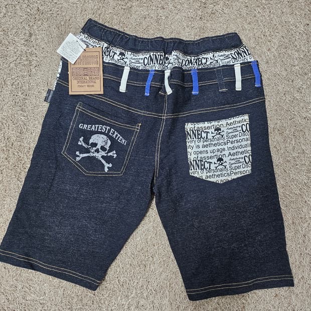 일본(30-34) 펑크 어웨이 레터링 스컬 아트 버뮤다
팬츠