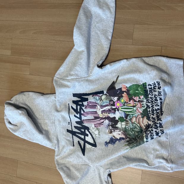 스투시 싸이키델릭 후드 애쉬 헤더 M사이즈