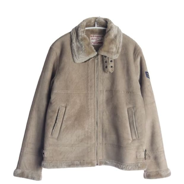 베이지 무스탕 자켓