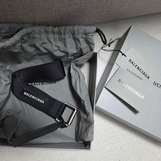 발렌시아가 아미 패브릭 벨트 블랙 S사이즈