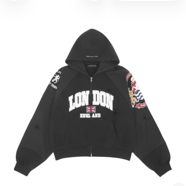 프로젝트 G/R 리컨스트럭티드 폴디드 집 후드 블랙