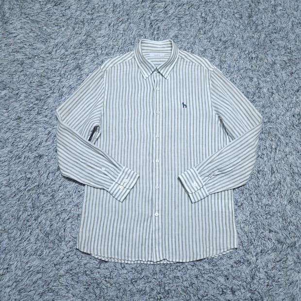 헤지스)95 남자 린넨셔츠 스트라이프 마남방 / 왕눈이샵