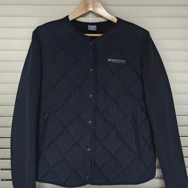 디스커버리 여성 퀼팅 덕다운 경량플리스패딩 100