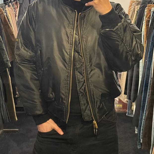 로스코 항공점퍼 블루종 봄버 블랙 XS 리버시블 ma1 ma-1 플라이트