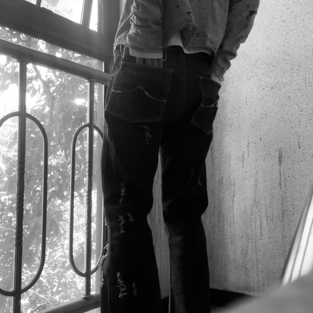 디젤데미지 플레어 데님 팬츠